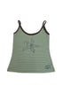 WARP STAR STRIPE CAMISOLE -GREEN × BROWN-