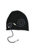 SPIRAL CODE SUMMER KNIT BEANIE -BLACK-