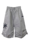 TUCKED CHECK HALF PANTS -GRAYISH BEIGE-