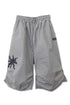 TUCKED CHECK HALF PANTS -GRAYISH BEIGE-