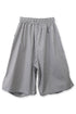 TUCKED CHECK HALF PANTS -GRAYISH BEIGE-