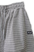 TUCKED CHECK HALF PANTS -GRAYISH BEIGE-