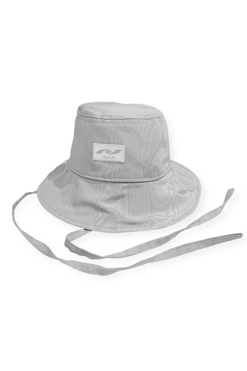 【90'S DEAD STOCK FABRIC】WOOD GRAIN BUCKET HAT -GRAY-