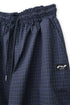 TUCKED CHECK HALF PANTS -DARK BLUE-