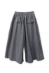 ROUND FLAP WIDE HALF PANTS -CHARCOAL-