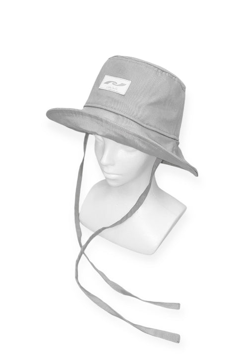 【90'S DEAD STOCK FABRIC】WOOD GRAIN BUCKET HAT -GRAY-