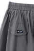 ROUND FLAP WIDE HALF PANTS -CHARCOAL-