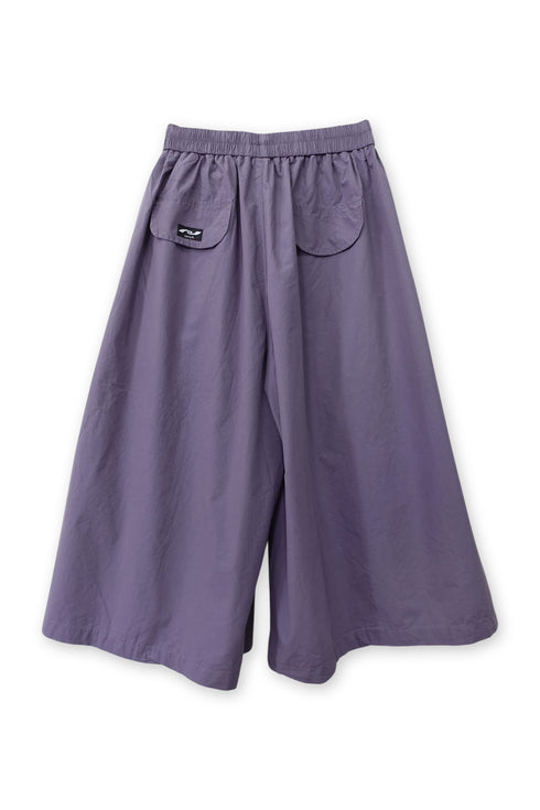 ROUND FLAP WIDE HALF PANTS -PURPLE-