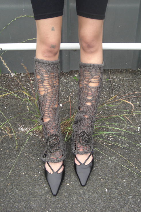 Merbeau × Cycle HANDMADE SPIRAL MIRRORED LEG -GRAYISH BROWN-