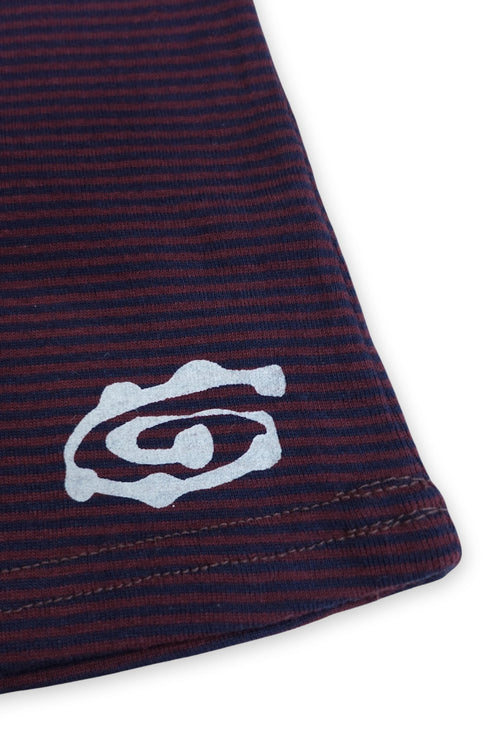 WARP STAR STRIPE CAMISOLE -BURGUNDY × NAVY-