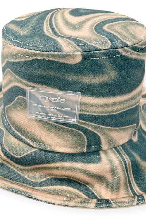 DISTORTED GREEN BUCKET HAT