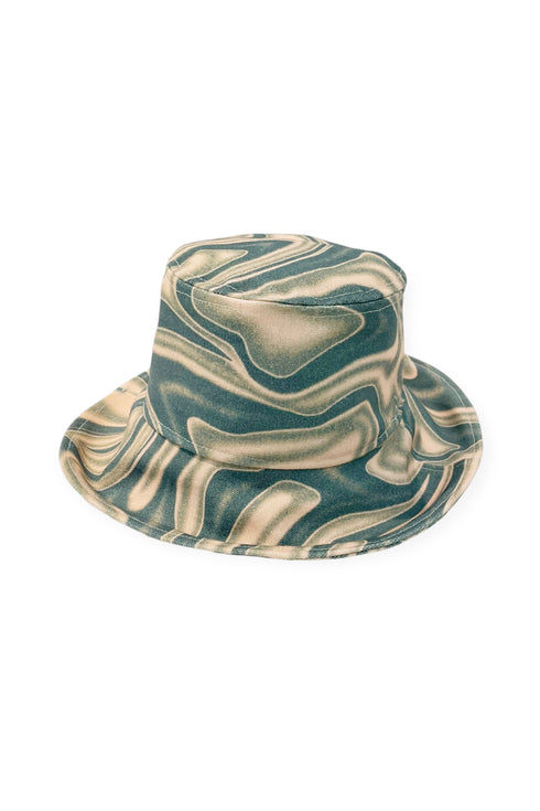 DISTORTED GREEN BUCKET HAT