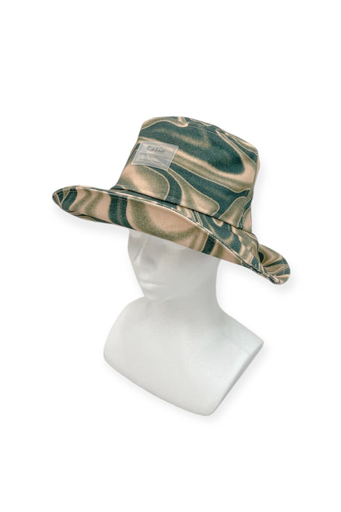 DISTORTED GREEN BUCKET HAT