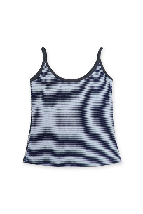 WARP STAR STRIPE CAMISOLE -BLUE × CHARCOAL-
