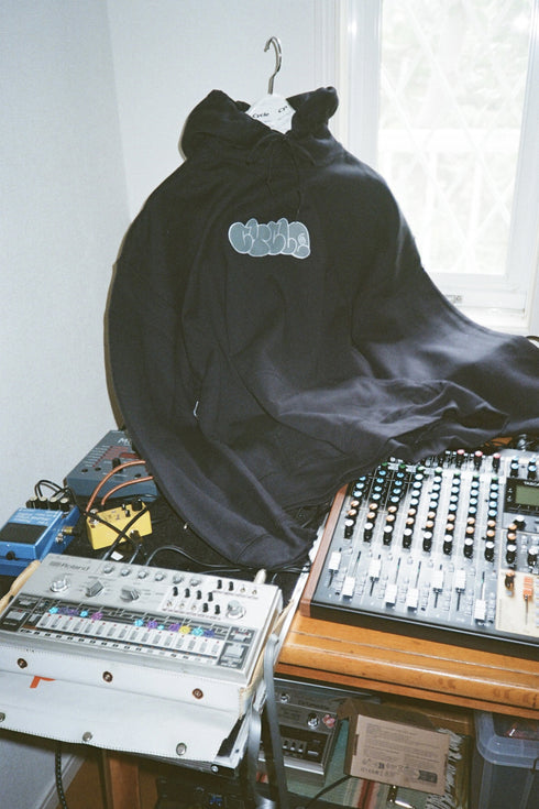 nyke × Cycle THROW UP HOODIE -BLACK-