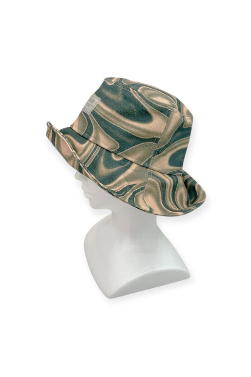 DISTORTED GREEN BUCKET HAT
