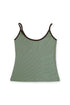 WARP STAR STRIPE CAMISOLE -GREEN × BROWN-