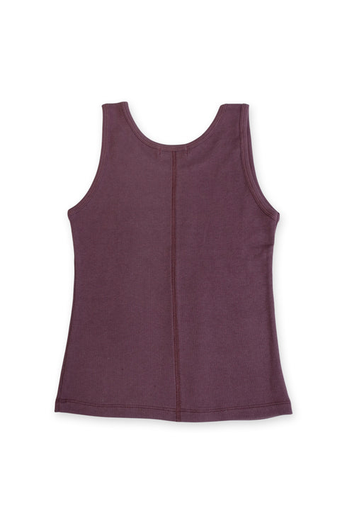 MIX BUTTON TANK TOP -BURGUNDY- *Only 1 stock