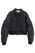 CODE MAZE ECO FABRIC BOMBER JACKET -BLACK (BAMBOO CHARCOAL)-