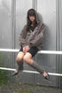 Mayte × Cycle ECHO STAR WASHED ZIP-UP HOODIE -BROWN-