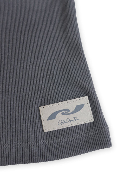 MIX BUTTON TANK TOP -CHARCOAL-