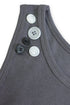 MIX BUTTON TANK TOP -CHARCOAL-