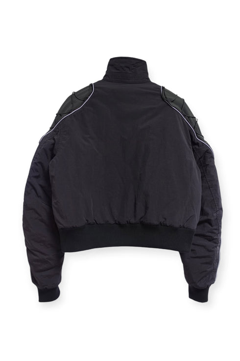 CODE MAZE ECO FABRIC BOMBER JACKET -BLACK (BAMBOO CHARCOAL)-