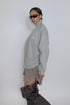 ZIP-UP DECONSTRUCTED SWEAT TOPS -GRAY-
