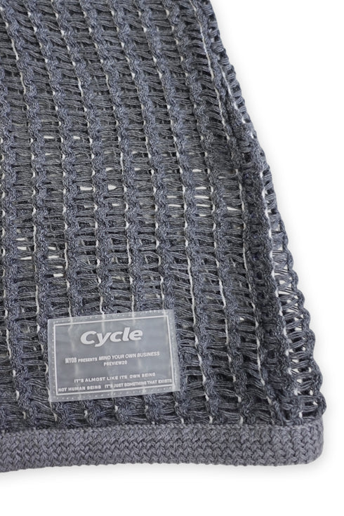 【PRE-ORDER】CORD MESH ZIP-UP HOODIE -CHARCOAL-