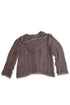 【PRE-ORDER】CORD MESH ZIP-UP HOODIE -BROWN-