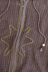 【PRE-ORDER】CORD MESH ZIP-UP HOODIE -BROWN-