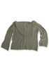 MIX CORD SUMMER KNIT HOODIE -KHAKI-