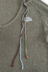 MIX CORD SUMMER KNIT HOODIE -KHAKI-
