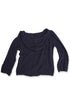 MIX CORD SUMMER KNIT HOODIE -NAVY-