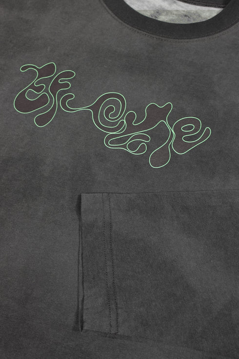ÉF × Cycle TIE-DYE LONG SLEEVE TEE -CHARCOAL MIX-