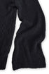 MIX CORD SUMMER KNIT HOODIE -BLACK-