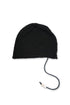 SPIRAL CODE SUMMER KNIT BEANIE -BLACK-
