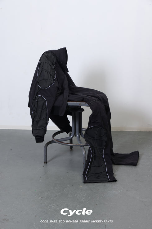 CODE MAZE ECO FABRIC PANTS -BLACK (BAMBOO CHARCOAL)-