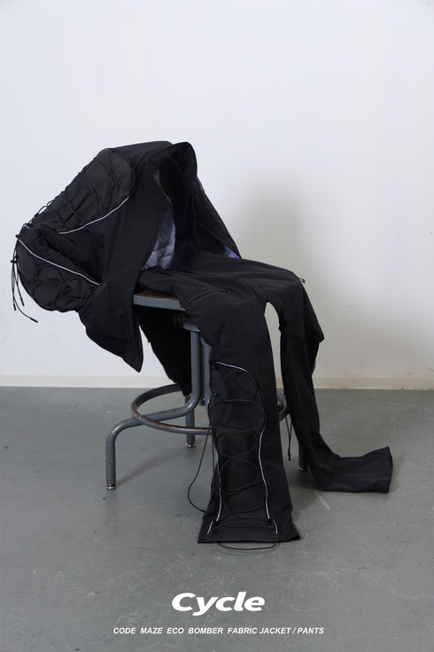 CODE MAZE ECO FABRIC PANTS -BLACK (BAMBOO CHARCOAL)-