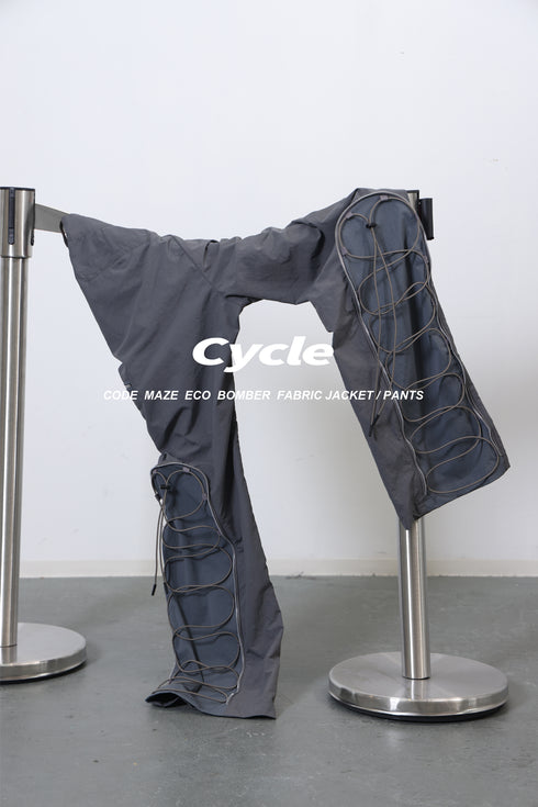 CODE MAZE ECO FABRIC PANTS -GRAY (BAMBOO CHARCOAL)-