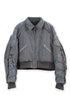 CODE MAZE ECO FABRIC BOMBER JACKET -GRAY (BAMBOO CHARCOAL)-