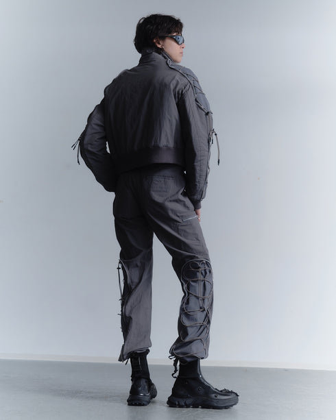 CODE MAZE ECO FABRIC PANTS -GRAY (BAMBOO CHARCOAL)-