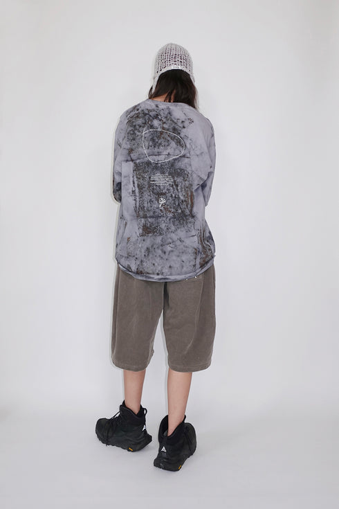 【RESTOCK】MISAKI USHIOZU × Cycle IRON RUST-DYEING LONG SLEEVE TEE -GRAYISH PURPLE- *Last1