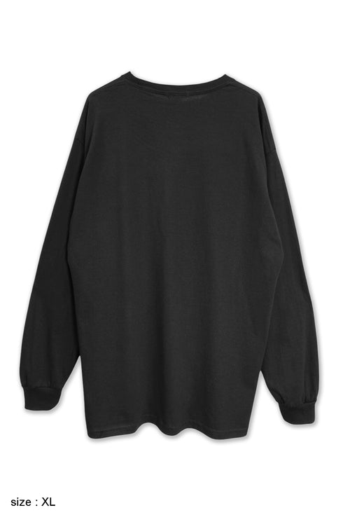 nyke × MINE × Cycle THROW UP LONG SLEEVE TEE -BLACK-