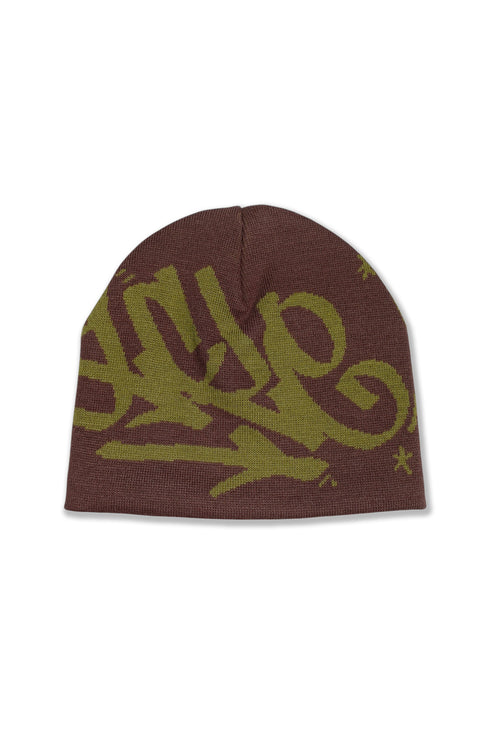 nyke × Cycle TAG BEANIE -BROWN×KHAKI-