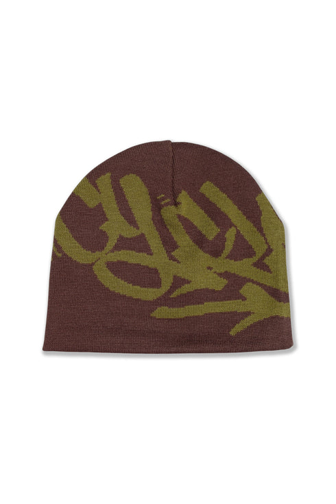 nyke × Cycle TAG BEANIE -BROWN×KHAKI-