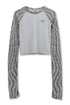 【PRE-ORDER】WAVY CHECK RAGLAN LONG SLEEVE TEE -ASH GRAY × GRAY-