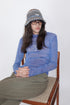 FUZZY MULTI STRIPE BUCKET HAT -BLUE MIX- *Last1