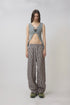 WAVY CHECK TROUSERS -BROWN MIX-