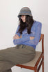 FUZZY MULTI STRIPE BUCKET HAT -BLUE MIX- *Last1